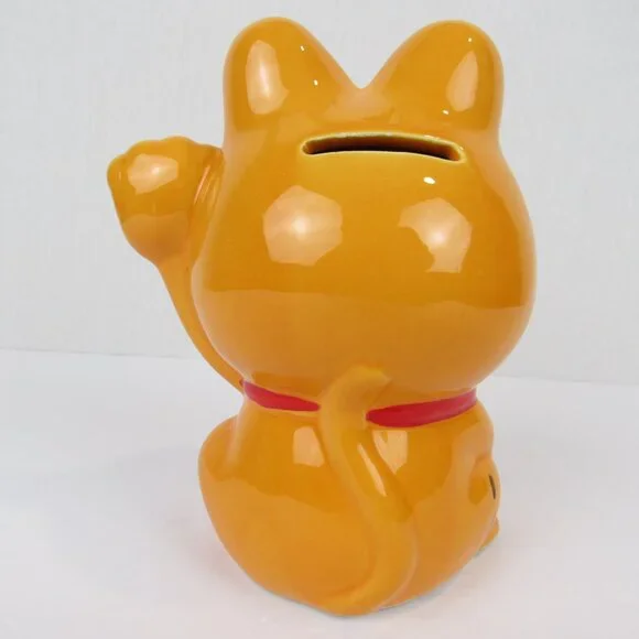 Vintage Garfield Cat Ceramic Kitty Piggy Bank - Picture 4 of 11